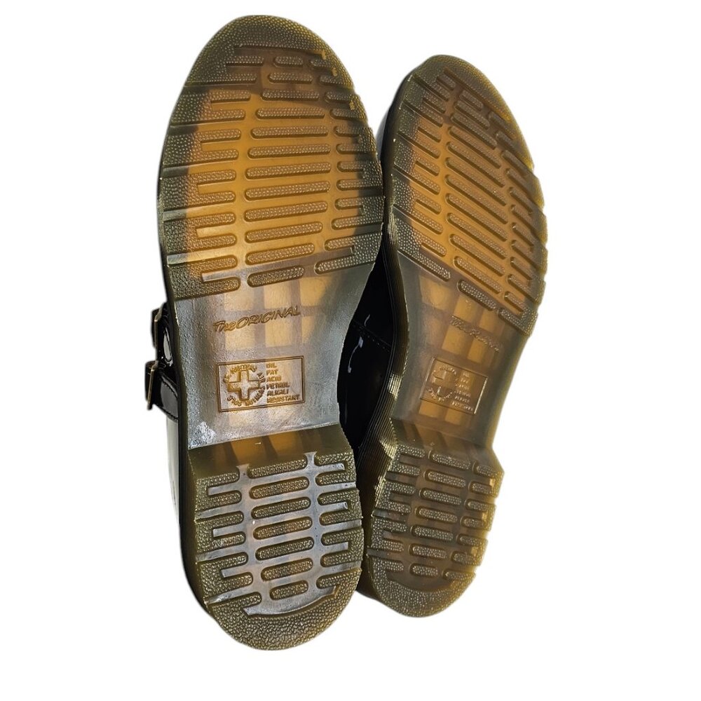 Dr. Martens Womens Classic Mary Jane Loafer, Black Patent Lamper, Leather Sz 10 - Picture 2 of 7